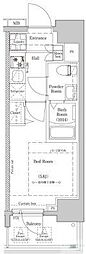 AZESTアオト2 1Kの間取図画像
