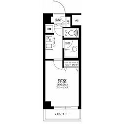 プレール・ドゥーク錦糸町 1Kの間取図画像