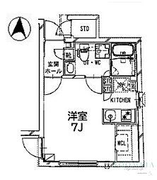 creal高田馬場2 ワンルームの間取図画像
