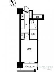 スカイコート新宿壱番館 1Kの間取図画像