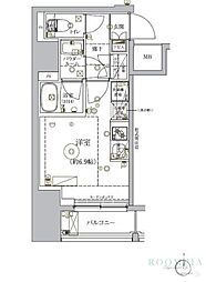 RELUXIA品川西大井 ワンルームの間取図画像