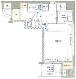 GROWS本所吾妻橋 1Kの間取図画像