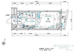 メインステージ板橋本町駅前2 1Kの間取図画像