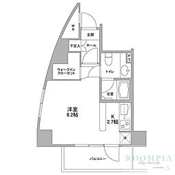 コンフォリア東中野DEUX 1Kの間取図画像