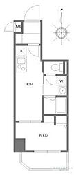 ハーモニーレジデンスグローバルキャピタル 1DKの間取図画像