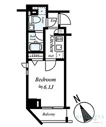 Verona門前仲町 1Kの間取図画像
