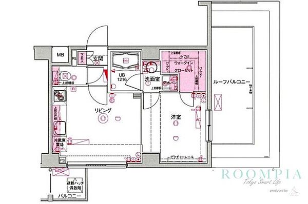 ブライズ東雪谷アジールコート 415｜東京都大田区東雪谷２丁目(賃貸マンション1DK・4階・30.63㎡)の写真 その2