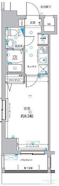 グランドコート親水公園 601｜東京都足立区舎人５丁目(賃貸マンション1K・6階・25.51㎡)の写真 その2