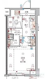クレヴィスタ浮間舟渡 9階1Kの間取り