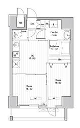 CREATIF押上 2階2DKの間取り
