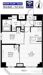 グランドコンシェルジュ菊川 7階2LDKの間取り