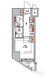 ハーモニーレジデンス山手大塚#002 12階1Kの間取り