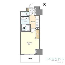 フロンティア新宿タワー 1Kの間取図画像