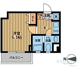 プライムアーバン中野上高田 1Kの間取図画像