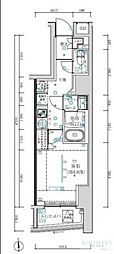 アルテシモコルソ 1Kの間取図画像