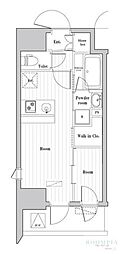ARKMARK大森町ASYLCOURT 1DKの間取図画像