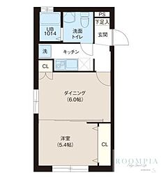 レピュア池袋本町レジデンスイースト 1DKの間取図画像