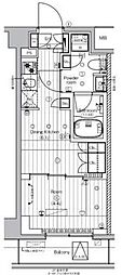 PREMIUM CUBE 王子神谷 1DKの間取図画像