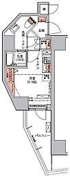 ハーモニーレジデンス三田 ワンルームの間取図画像