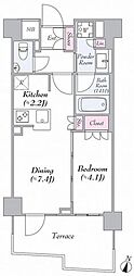 ベリスタ下高井戸駅前 1DKの間取図画像
