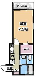 プリマヴェーラ 1Kの間取図画像