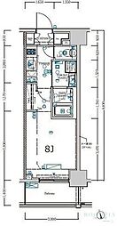 XEBEC両国 1Kの間取図画像