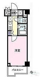 ルーブル飯田橋 1Kの間取図画像