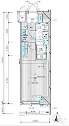 メインステージ千歳船橋 1Kの間取図画像