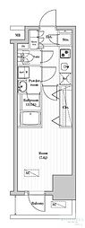 オーパスレジデンス武蔵小山 1Kの間取図画像