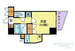 ステージファースト三宿 1Kの間取図画像