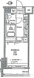 SQUARECITYニシダイAZ 1Kの間取図画像