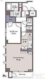 ドゥーエ参宮橋 1LDKの間取図画像