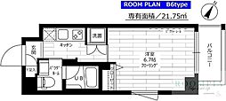ステージファースト光が丘アジールコート 1Kの間取図画像