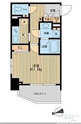 HF早稲田レジデンス 1Kの間取図画像