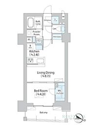 イストワール阿佐ヶ谷 1LDKの間取図画像