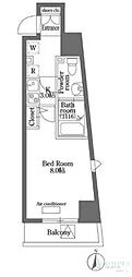 プランドル明大前 1Kの間取図画像