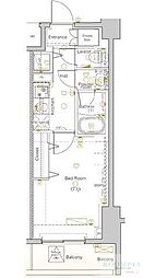 dips北千住 1Kの間取図画像
