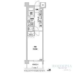 コンフォリア目黒青葉台 1Kの間取図画像