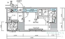 メインステージ信濃町 1Kの間取図画像