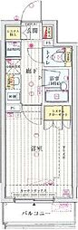 エクセレントシティ中野鷺宮 1Kの間取図画像