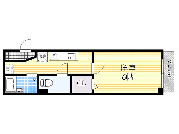 シェルビュー 407｜大阪府吹田市千里山東１丁目(賃貸マンション1K・4階・20.52㎡)の写真 その2