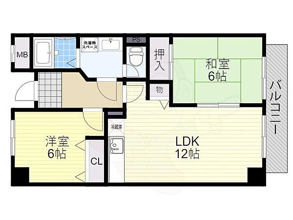 セレコート上山手 402｜大阪府吹田市上山手町(賃貸マンション2LDK・4階・56.98㎡)の写真 その2