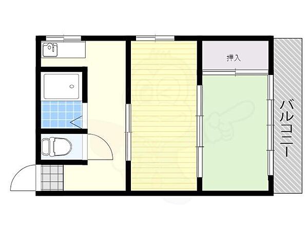 加藤マンション ｜大阪府豊中市東寺内町(賃貸マンション2DK・4階・35.00㎡)の写真 その2