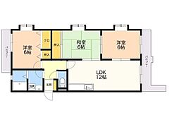博多の森南 3LDKの間取図画像