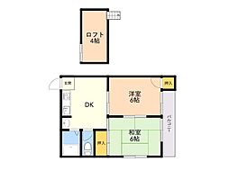 シティベール浦田 2DKの間取図画像
