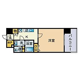 BoaVista博多駅 1Kの間取図画像