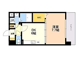 レジデンス20 1DKの間取図画像