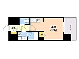 デュ・レジア博多レジデンス ワンルームの間取図画像