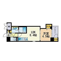 エルヴィータ駅南 1LDKの間取図画像