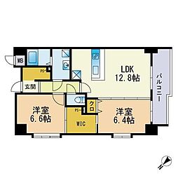 ロマンス・リコ3 2LDKの間取図画像